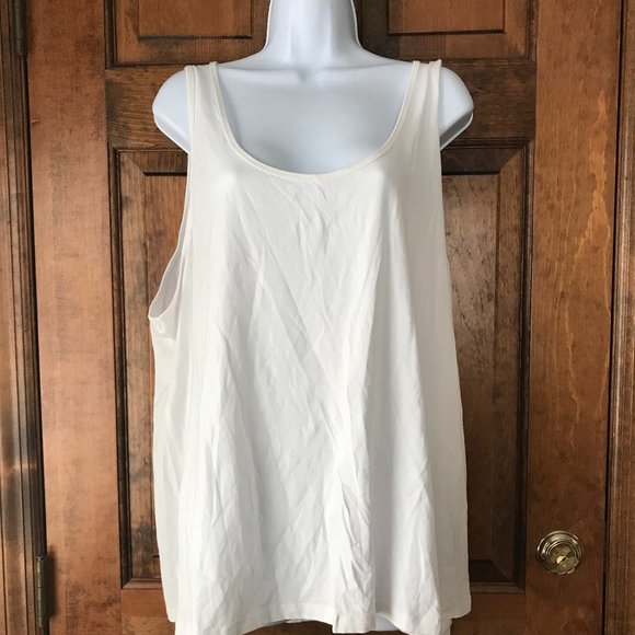 H&M White Scoop Neck Tank Size 4X - Picture 1 of 9